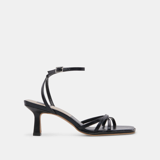 Manji Wide Midnight Patent Leather Heels | Dolce Vita Essential
