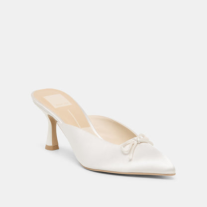 Cleo High Off White Satin Heels | Dolce Vita Hot Sale