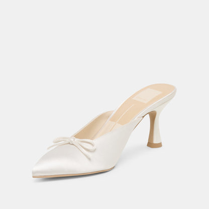 Cleo High Off White Satin Heels | Dolce Vita Hot Sale