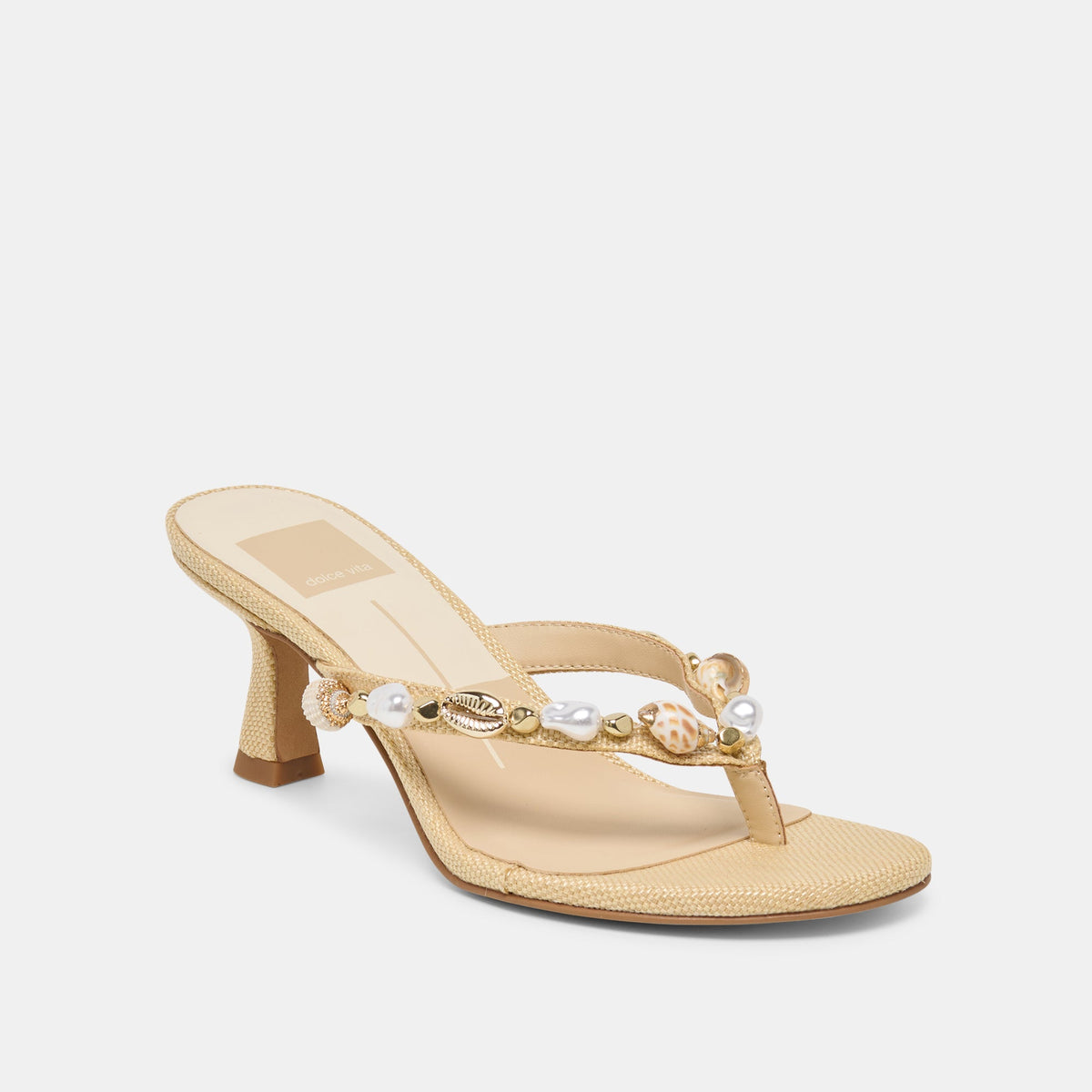 Daksie Lt Natural Raffia Heels | Dolce Vita Sale