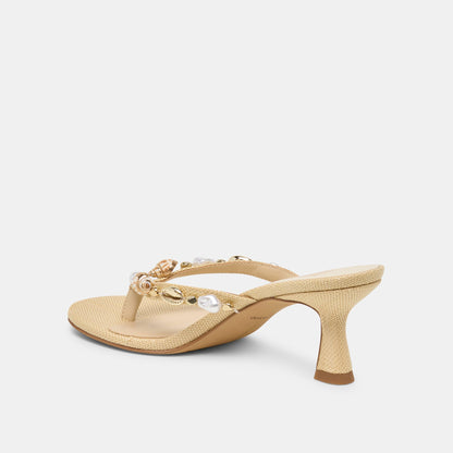 Daksie Lt Natural Raffia Heels | Dolce Vita Sale