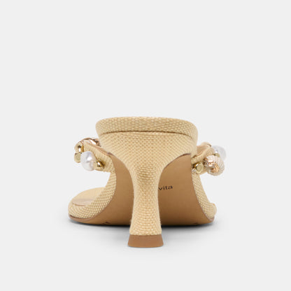 Daksie Lt Natural Raffia Heels | Dolce Vita Sale