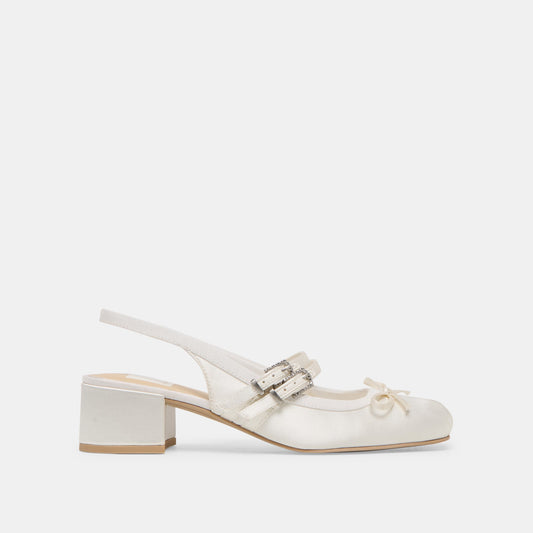 Loris True White Satin Heels | Dolce Vita Best Seller