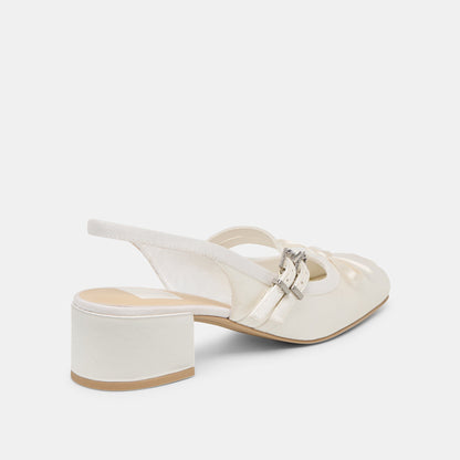 Loris True White Satin Heels | Dolce Vita Best Seller