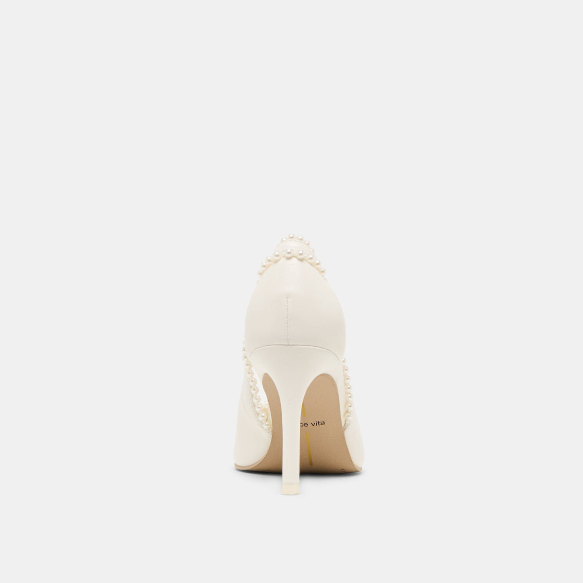 Kelson Pearl True White Leather Heels | Dolce Vita Premium