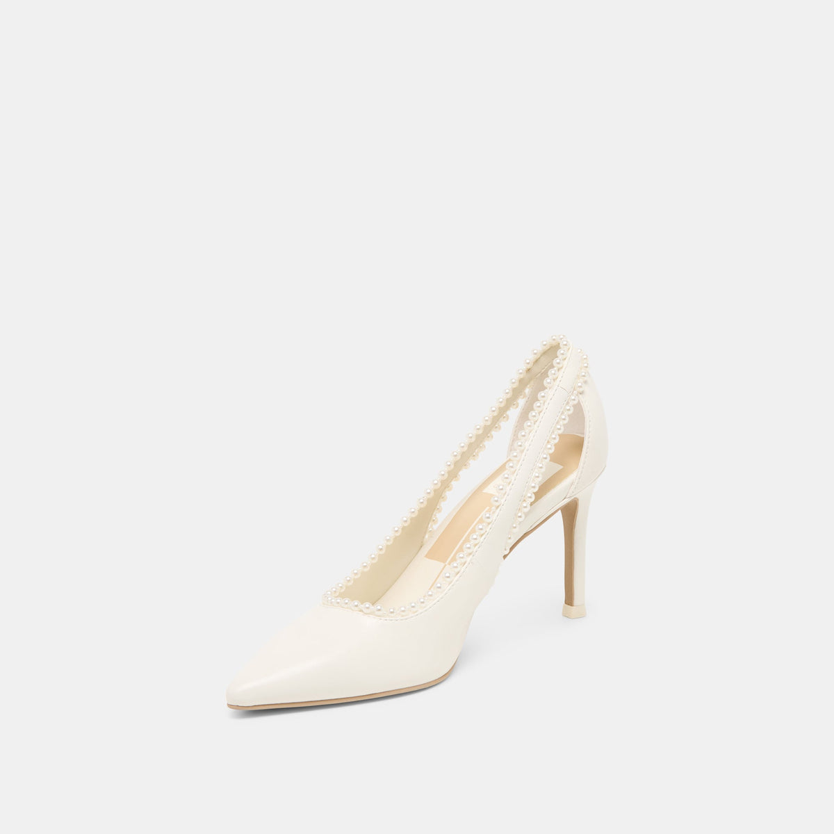 Kelson Pearl True White Leather Heels | Dolce Vita Premium