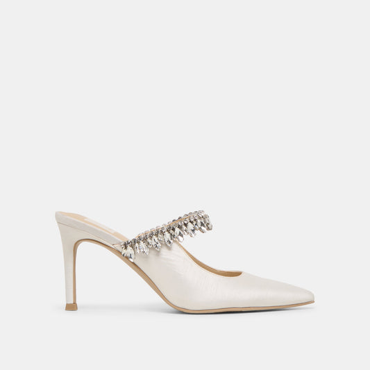 Keli Crystal White Satin Heels | Dolce Vita Deals