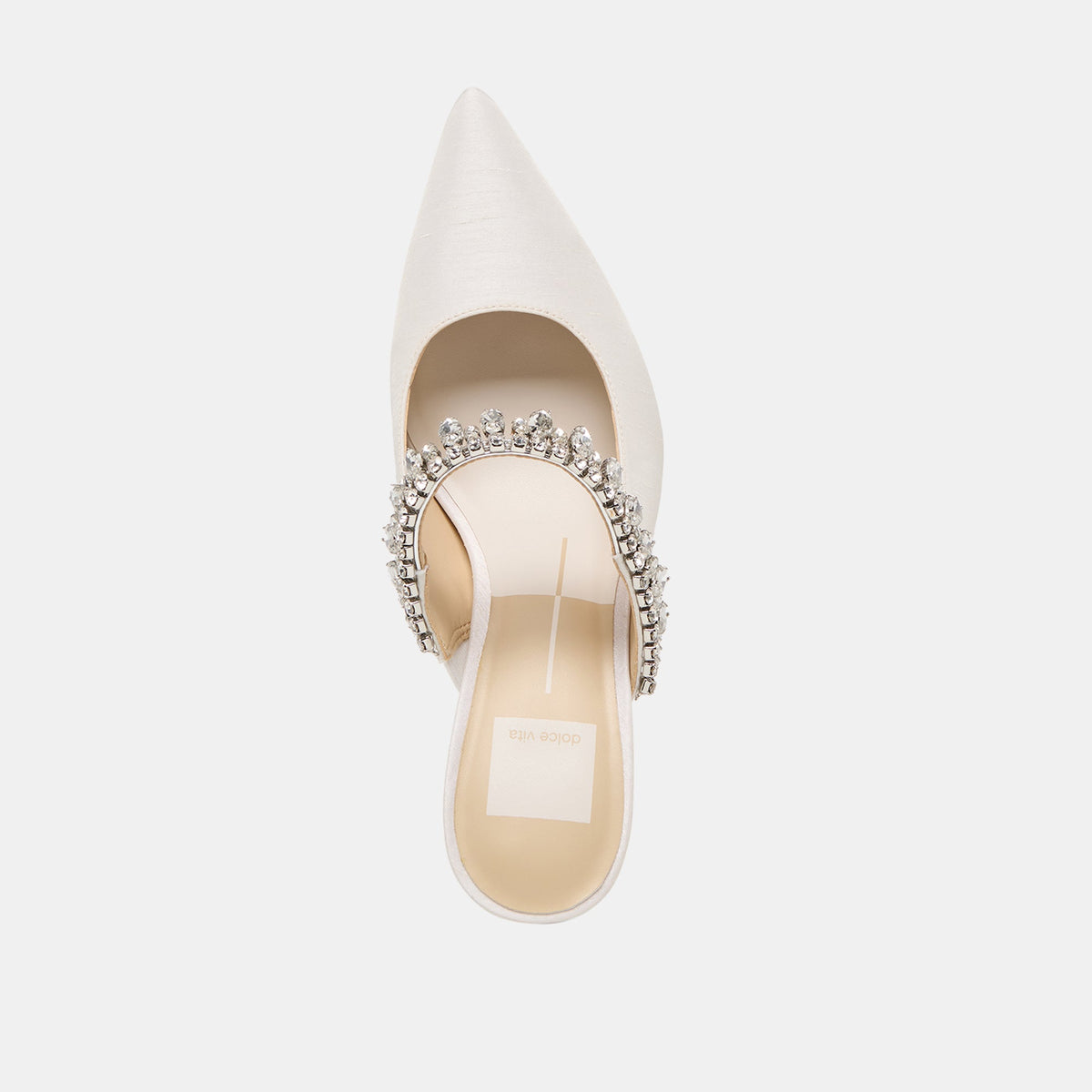 Keli Crystal White Satin Heels | Dolce Vita Deals
