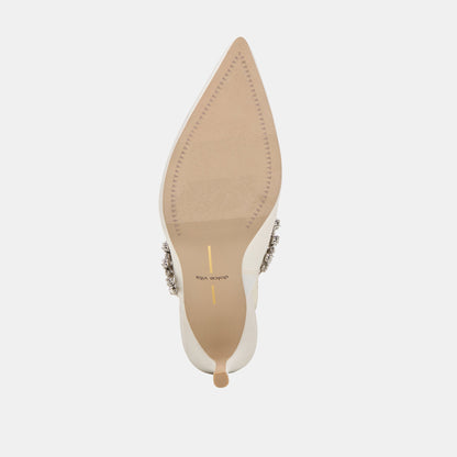 Keli Crystal White Satin Heels | Dolce Vita Deals