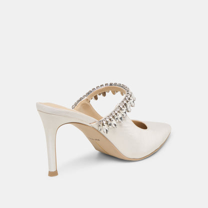 Keli Crystal White Satin Heels | Dolce Vita Deals