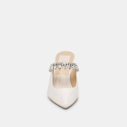 Keli Crystal White Satin Heels | Dolce Vita Deals