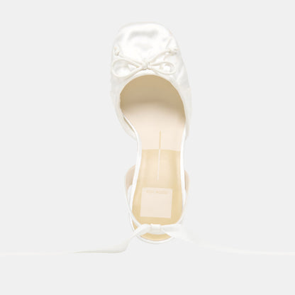 Tisha True White Satin Heels | Dolce Vita Signature