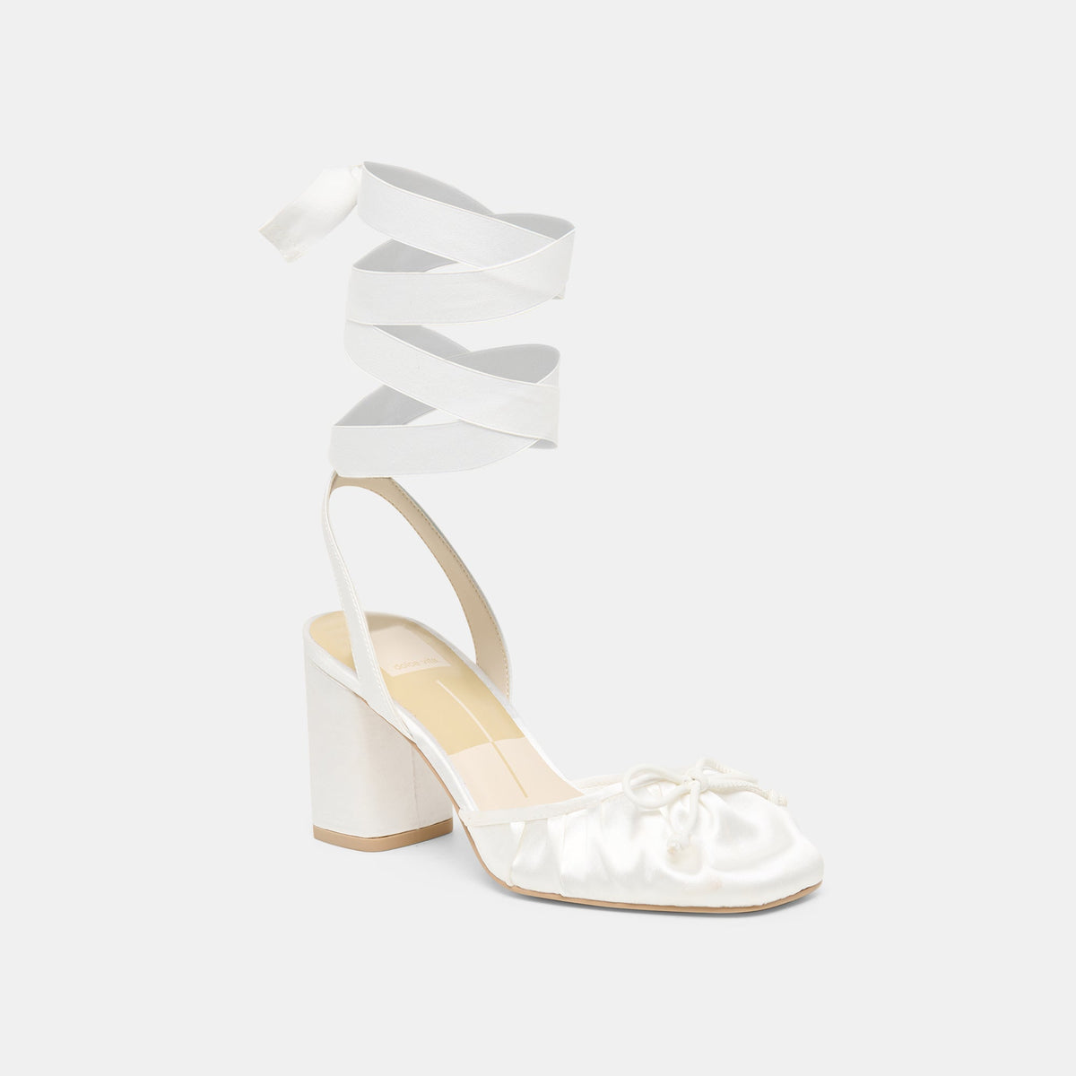 Tisha True White Satin Heels | Dolce Vita Signature
