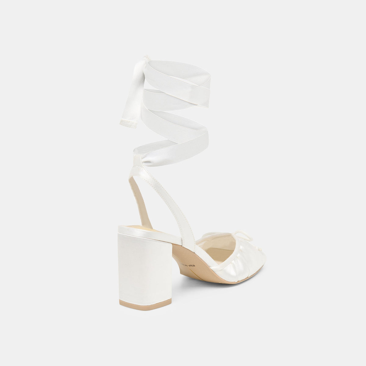 Tisha True White Satin Heels | Dolce Vita Signature