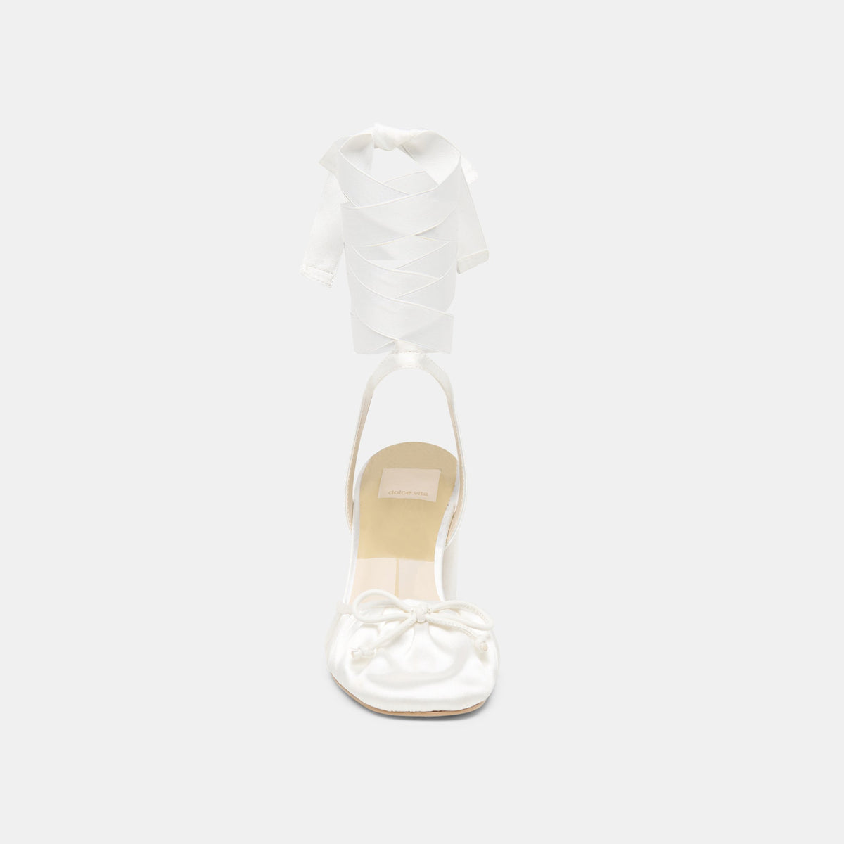 Tisha True White Satin Heels | Dolce Vita Signature