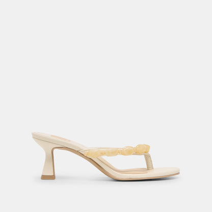 Daksie Off White Leather Heels | Dolce Vita Top Pick