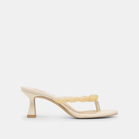 Daksie Off White Leather Heels | Dolce Vita Top Pick