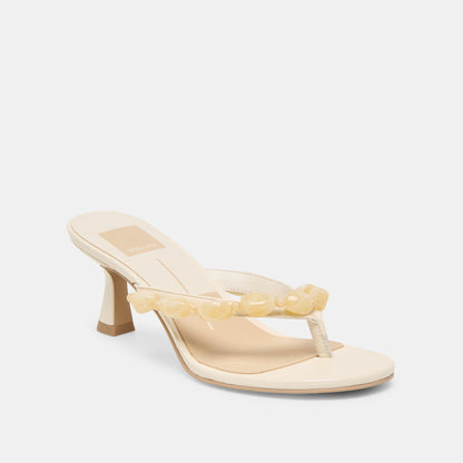 Daksie Off White Leather Heels | Dolce Vita Top Pick