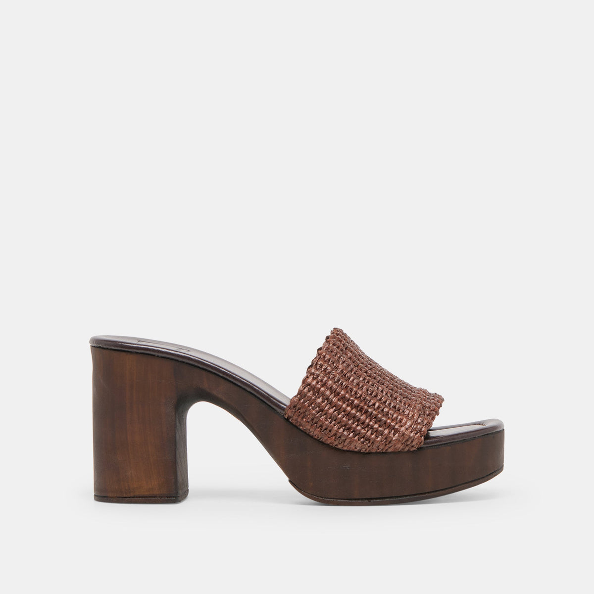 Celest Chocolate Raffia Heels | Dolce Vita Smart Buy