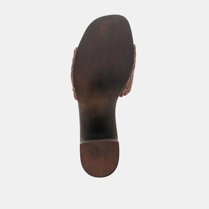 Celest Chocolate Raffia Heels | Dolce Vita Smart Buy