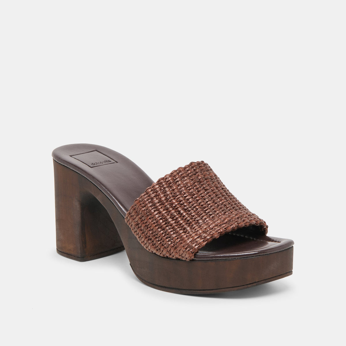 Celest Chocolate Raffia Heels | Dolce Vita Smart Buy