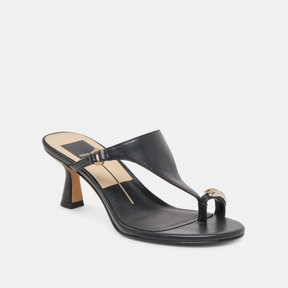 Derrel Black Leather Heels | Dolce Vita Hot Sale