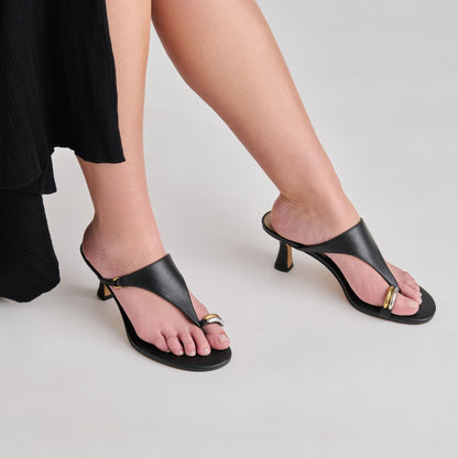 Derrel Black Leather Heels | Dolce Vita Hot Sale