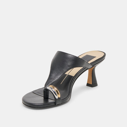 Derrel Black Leather Heels | Dolce Vita Hot Sale