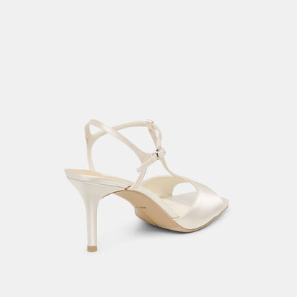 Hilery Off White Satin Heels | Dolce Vita Featured