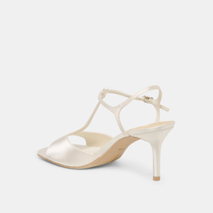 Hilery Off White Satin Heels | Dolce Vita Featured