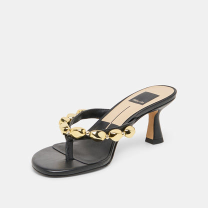 Daksie Black Leather Heels | Dolce Vita Recommended