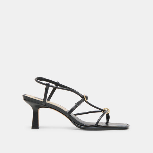 Manji Wide Black Leather Heels | Dolce Vita Recommended
