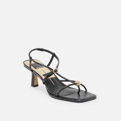 Manji Wide Black Leather Heels | Dolce Vita Recommended
