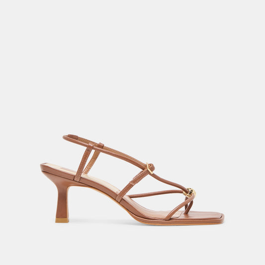 Mylee Cognac Leather Heels | Dolce Vita New