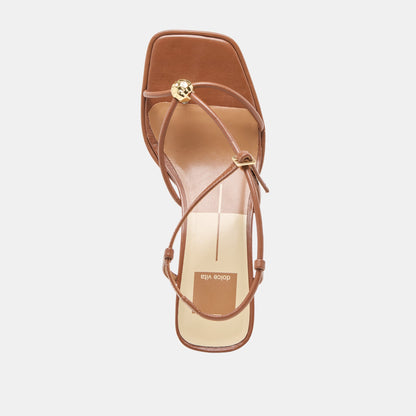 Mylee Cognac Leather Heels | Dolce Vita New