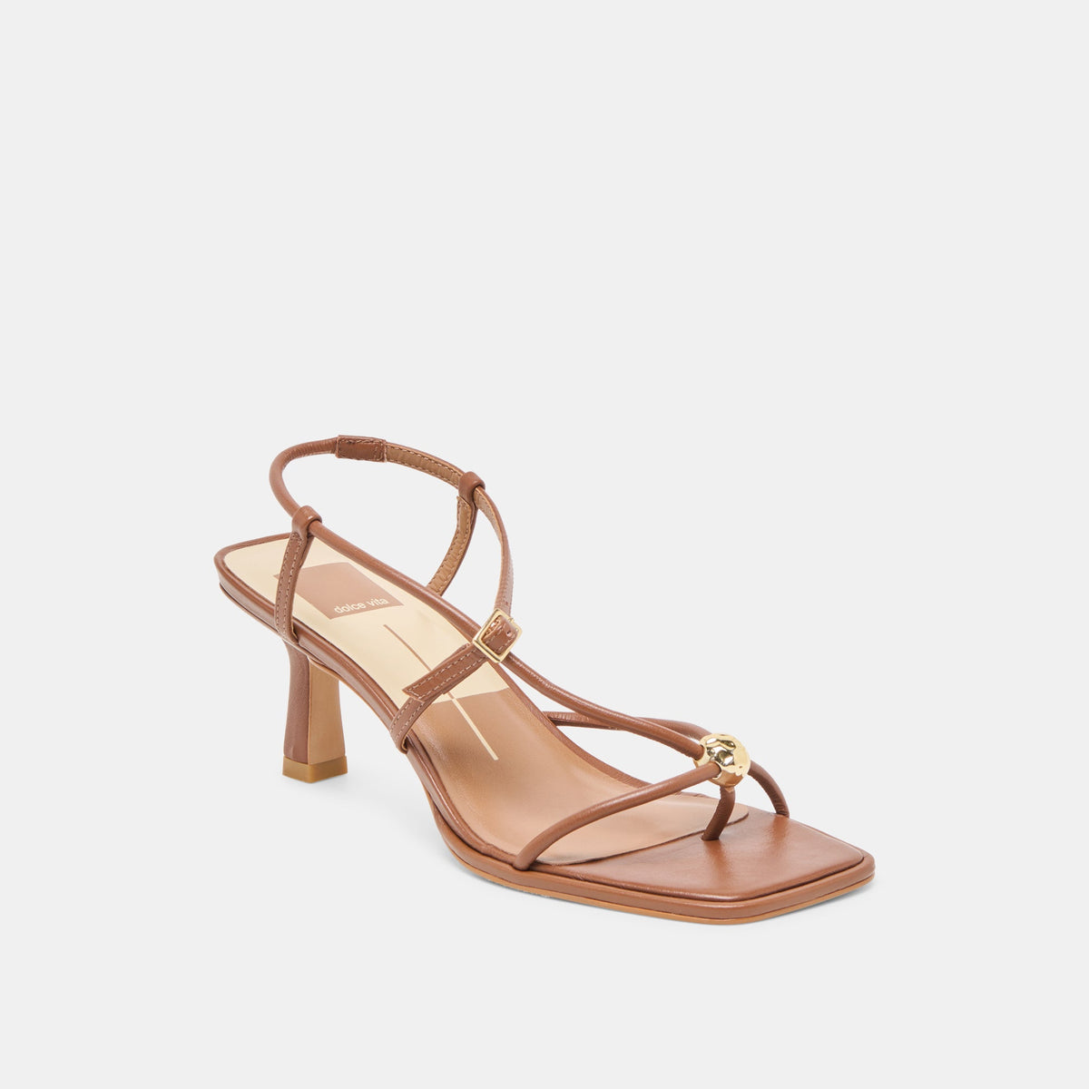 Mylee Cognac Leather Heels | Dolce Vita New
