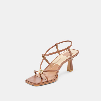 Mylee Cognac Leather Heels | Dolce Vita New