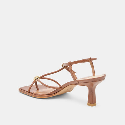 Mylee Cognac Leather Heels | Dolce Vita New