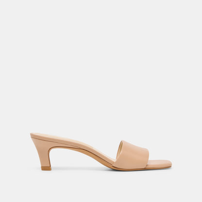 Rexa Wide Light Tan Leather Heels | Dolce Vita Latest