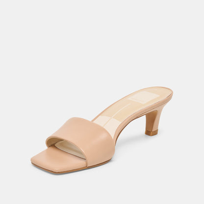 Rexa Wide Light Tan Leather Heels | Dolce Vita Latest
