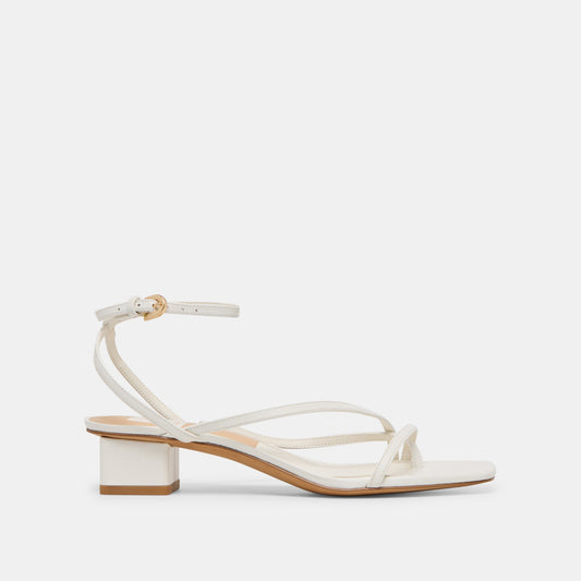 Karlos Wide True White Leather Sandals | Dolce Vita Trusted