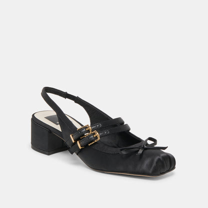 Loris Onyx Satin Heels | Dolce Vita Hot Sale