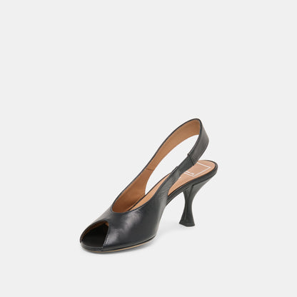 Madow Black Leather Heels | Dolce Vita Deals