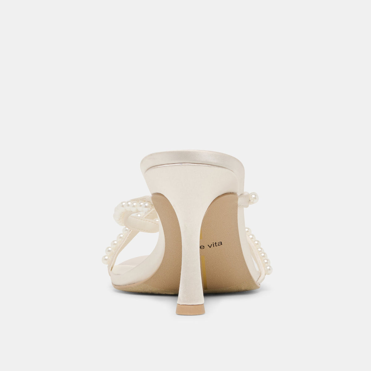 Liano Pearl Off White Satin Heels | Dolce Vita New