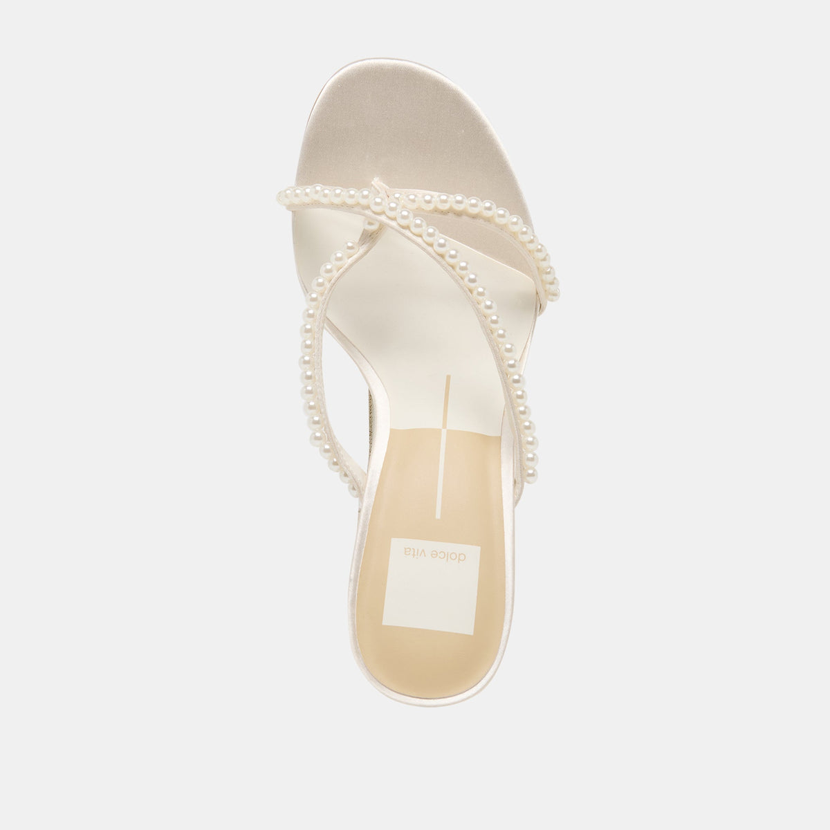 Liano Pearl Off White Satin Heels | Dolce Vita New
