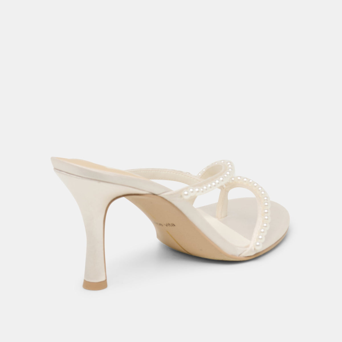 Liano Pearl Off White Satin Heels | Dolce Vita New