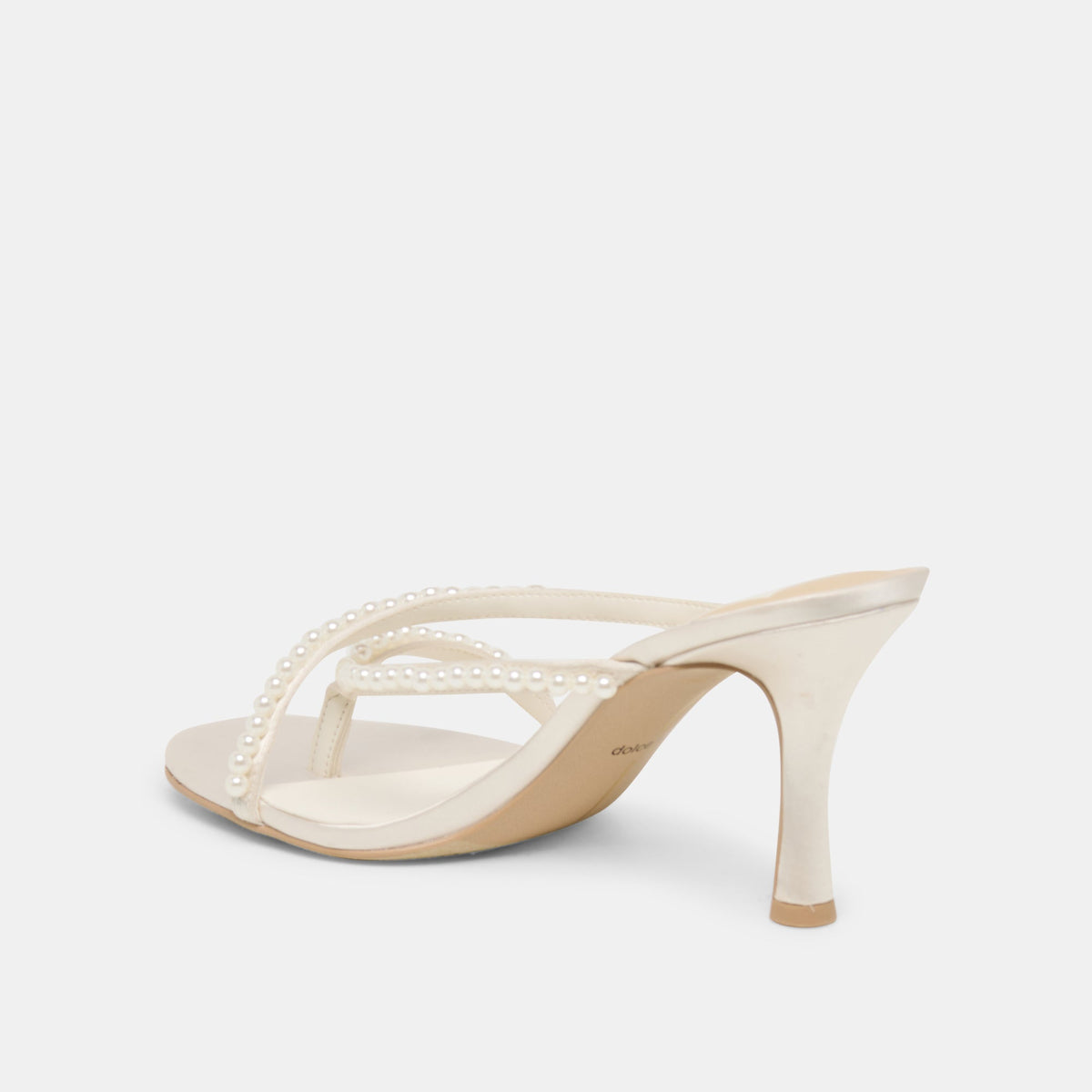 Liano Pearl Off White Satin Heels | Dolce Vita New