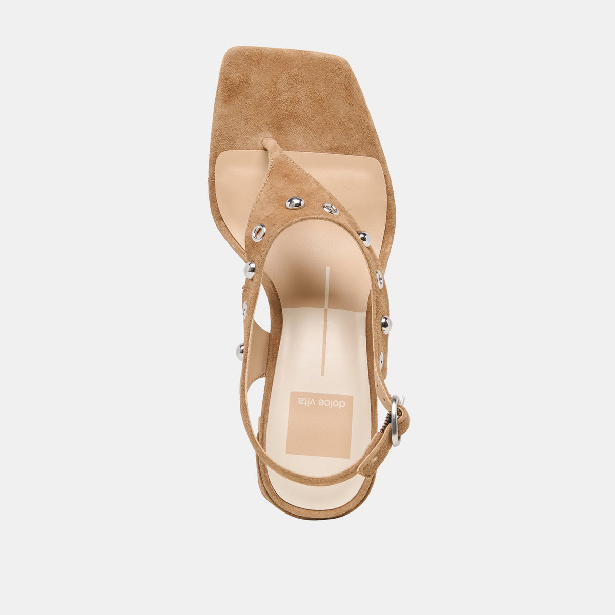 Yves Stud Lt Brown Suede Heels | Dolce Vita Classic
