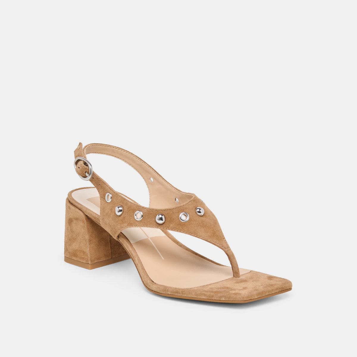 Yves Stud Lt Brown Suede Heels | Dolce Vita Classic