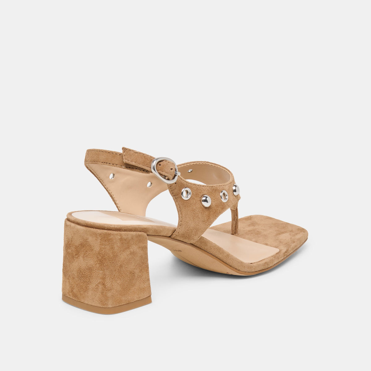 Yves Stud Lt Brown Suede Heels | Dolce Vita Classic